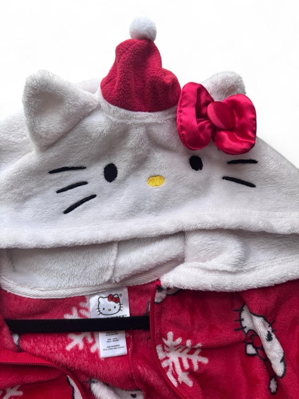 Hello Kitty Red Hooded Tall Onesie Christmas Holiday Pajama